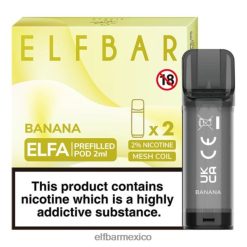 cápsula precargada elfbar elfa - 2 ml - 20 mg (paquete de 2) D00JP105 banana
